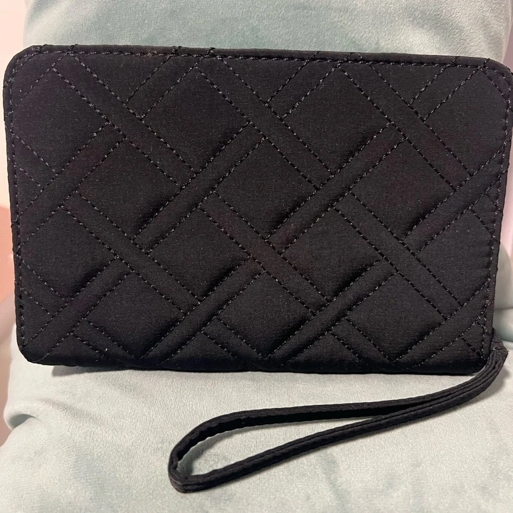 Vera Bradley Black Quilted Wristlet - Picture 2 of 4